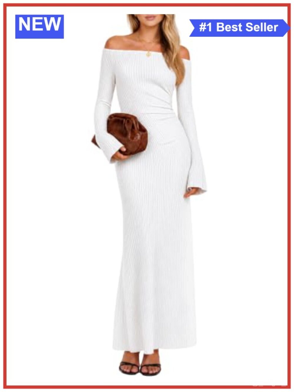 Off Shoulder Ruched Bodycon Knit Maxi Dress Long Sleeve Mermaid